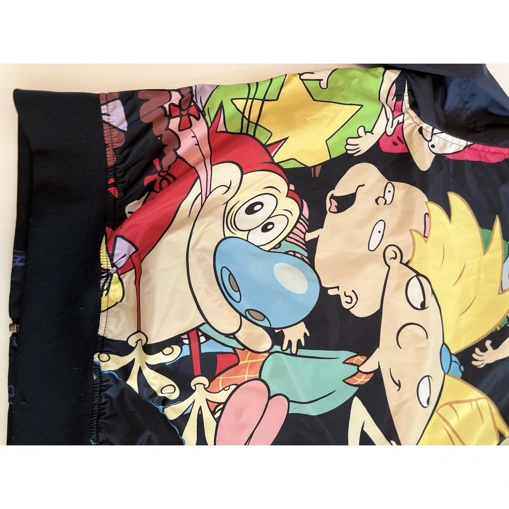Members Only x Nickelodeon Reversible Bomber Jacket M Rugrats Hey Arnold 1990s